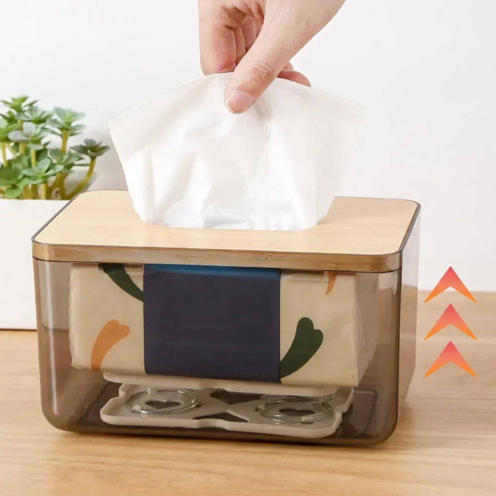 Auto Spring-Loaded Tissue Box - One-Hand Dispenser for Car & Home