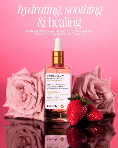 Soft Serve After Shave Oil – Soothes Razor Burn, Prevents Ingrowns & Brightens Skin with Peptides & Hyaluronic Acid – For Smoother Legs, Underarms & Pubic Area – Strawberry Vanilla Scent