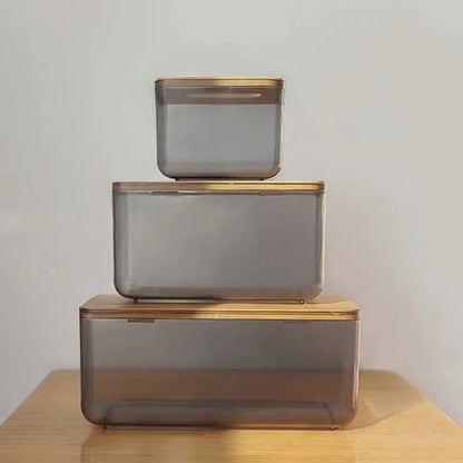 Bamboo Lid Tissue Box - Natural Moisture-Proof Storage